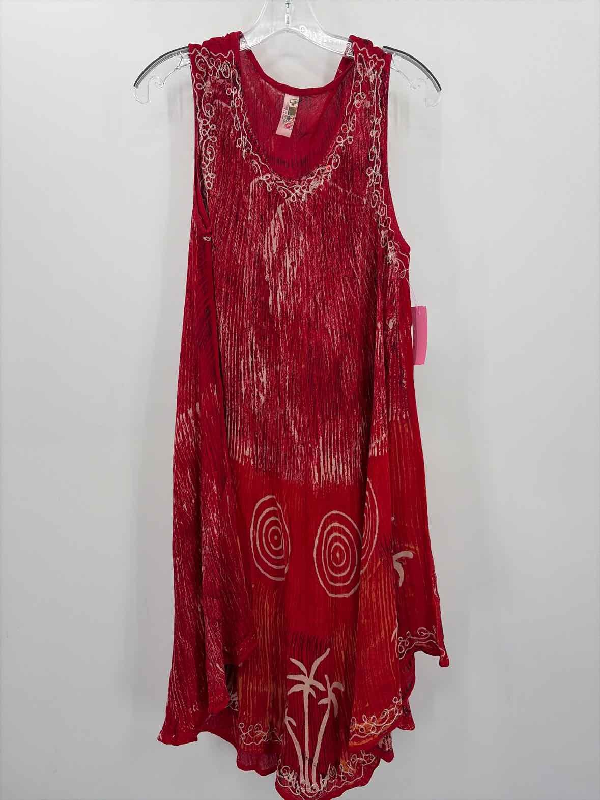 Pre-Owned India Boutique Red Size One Size Knee Length Sleeveless Dress