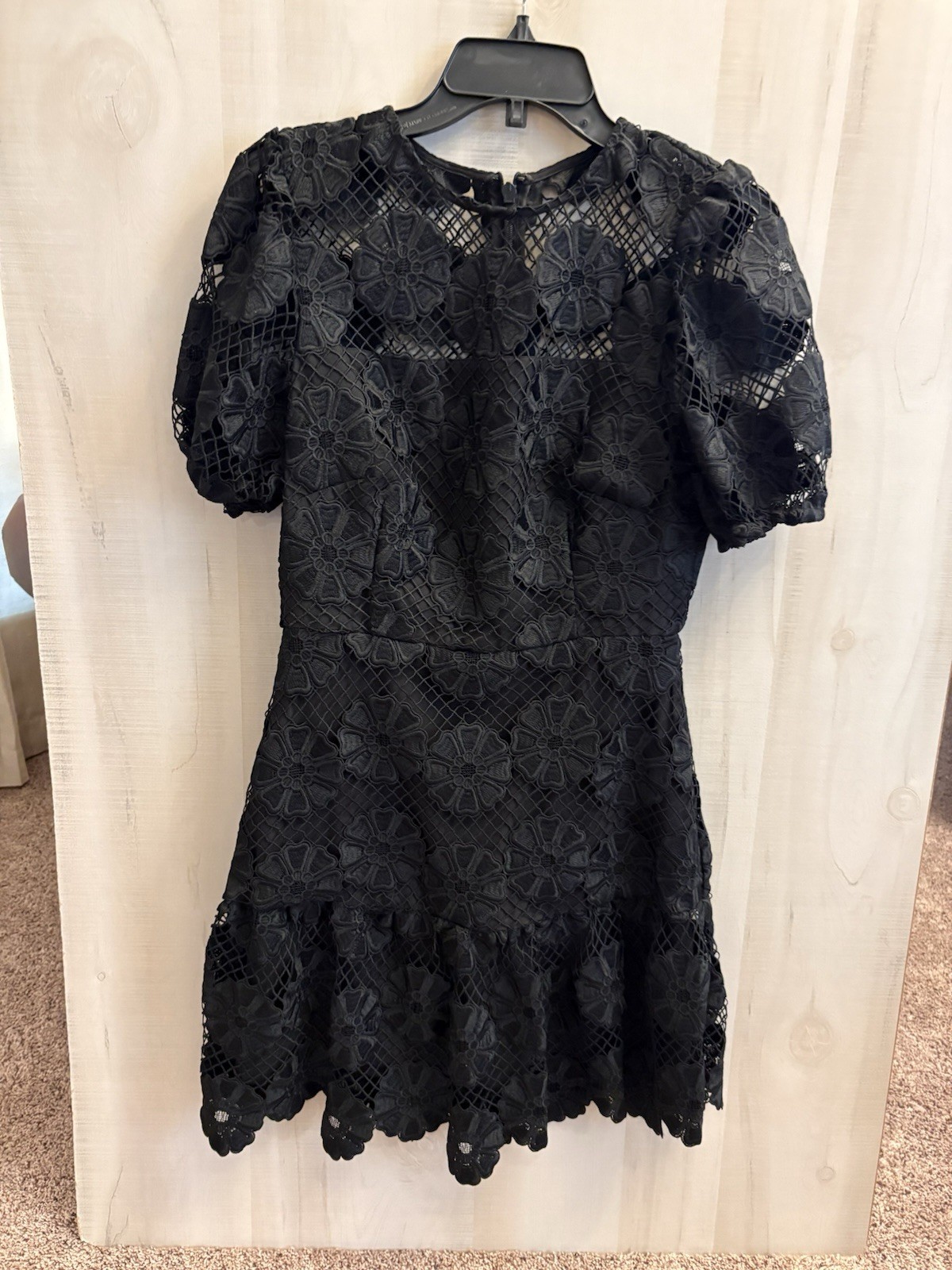 Milly Lace Black Mini Knee Length Yasmin Dress Daisy EUC 8 Medium