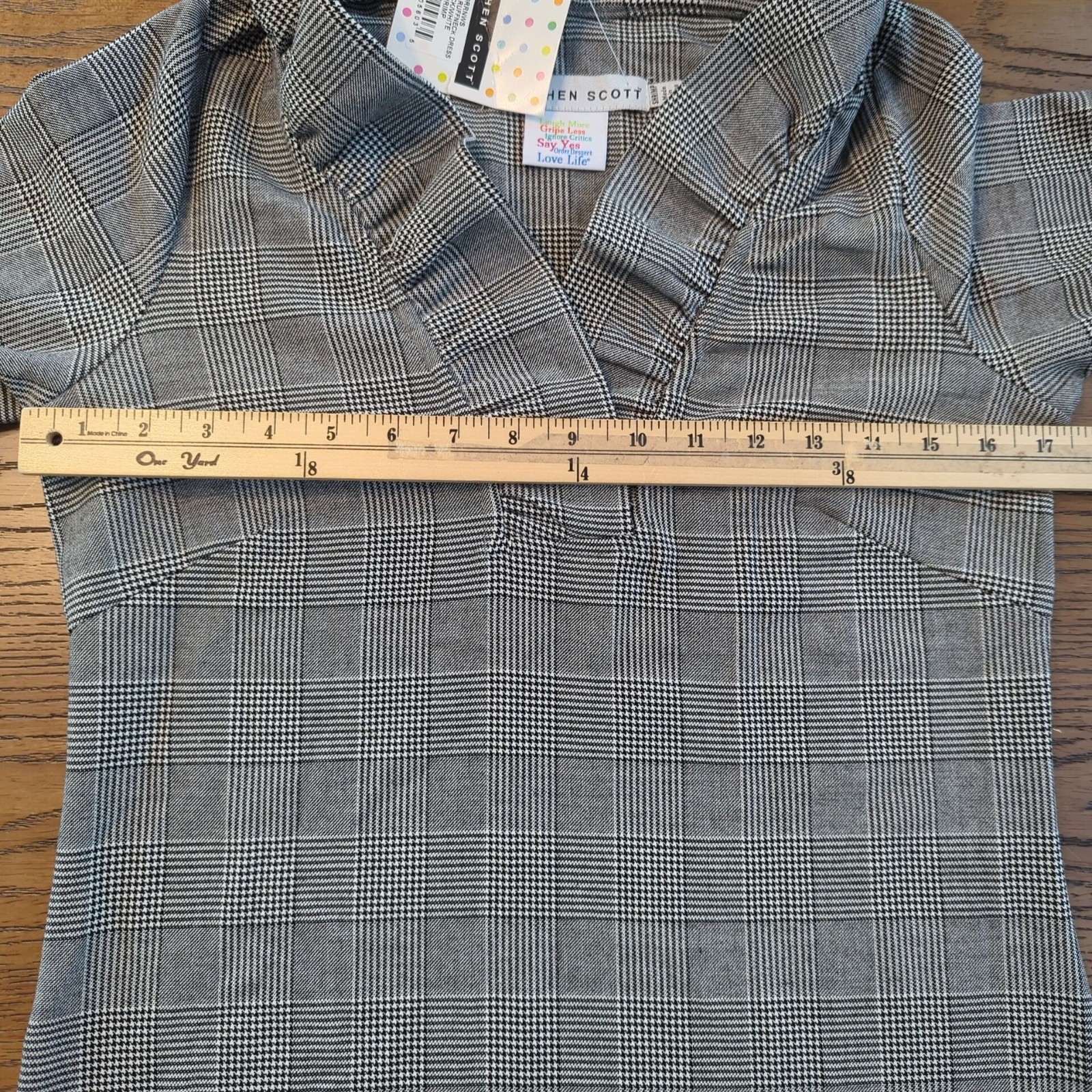 Gretchen Scott Dress black white size 0 / 2 Shrimp Wall Street Ruff Neck