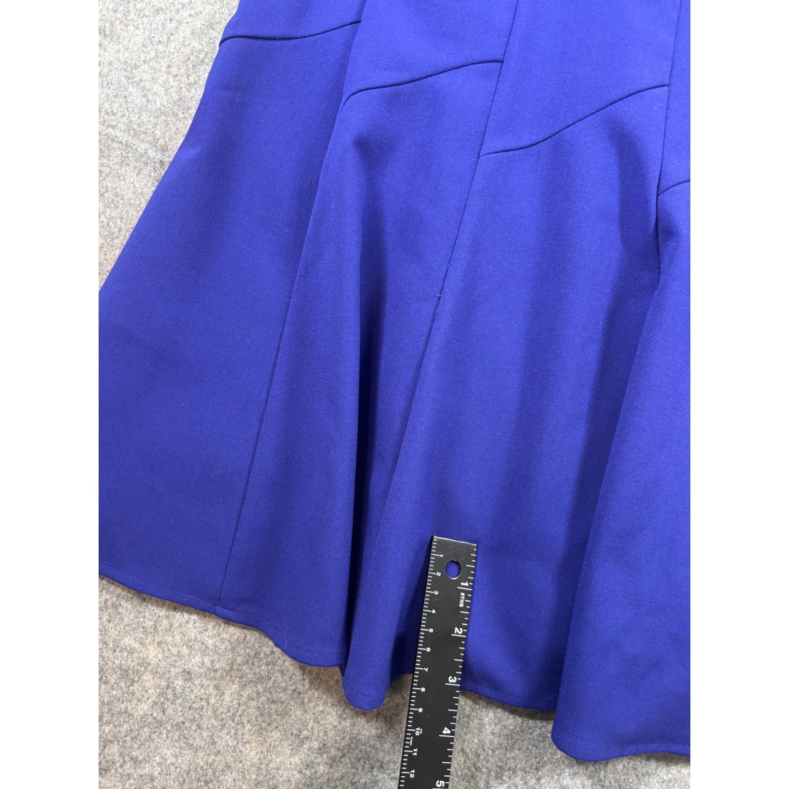 Calvin Klein Royal Blue Sleeveless Fit and Flare Pleated Skirt Dress Womens 14