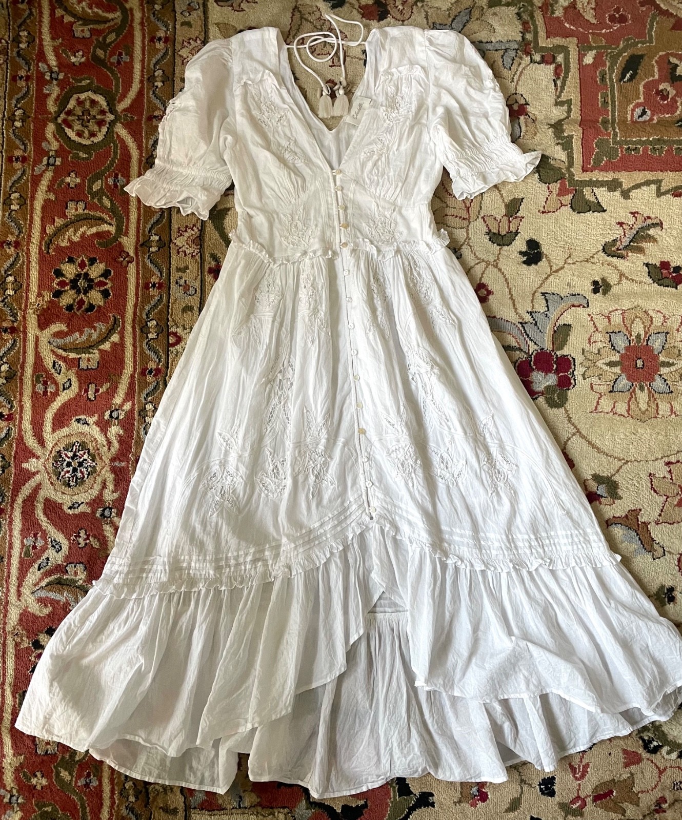 NWOT Sz S Cleobella Ankle Dress in White