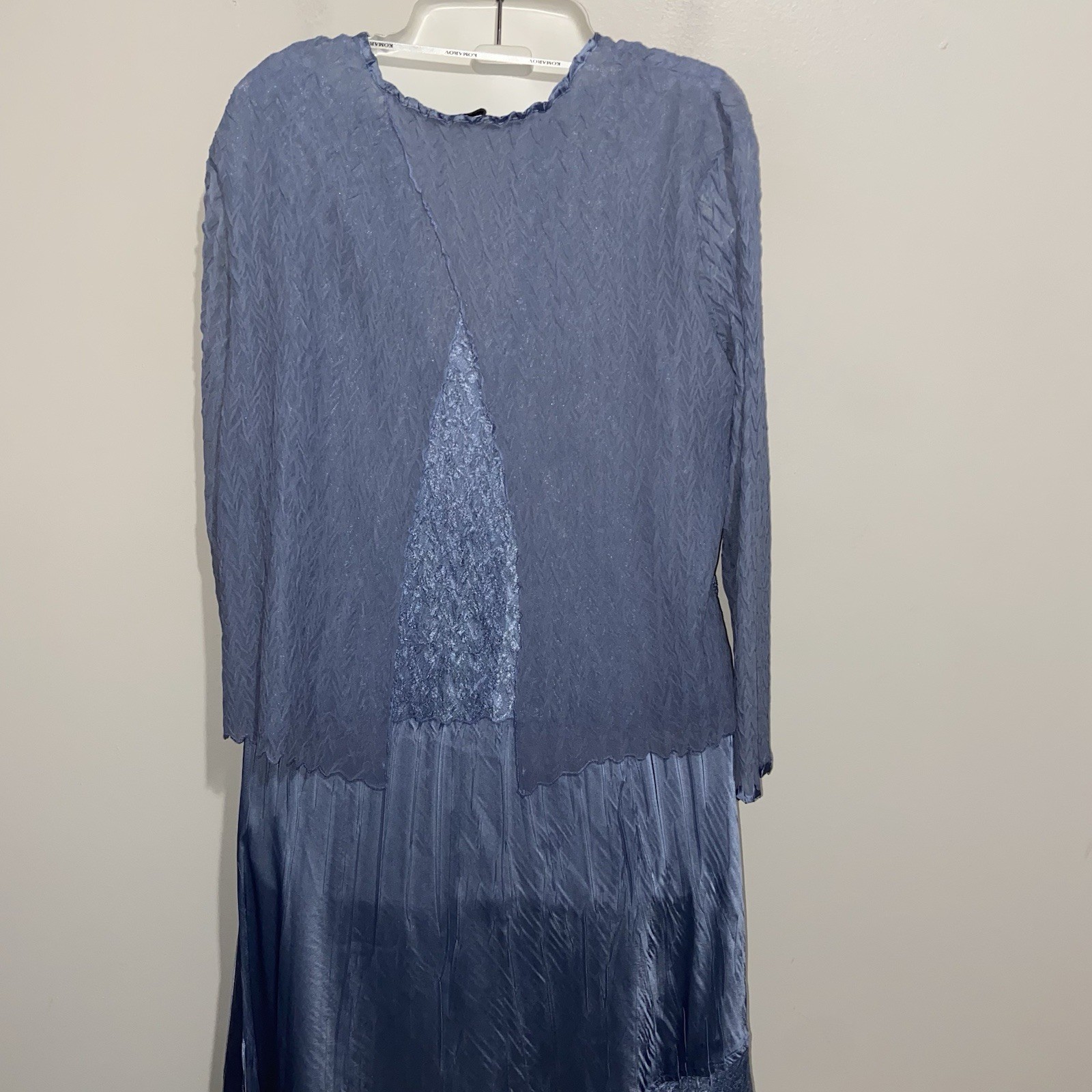 Komarov Dress W/ Jacket Medium Charmeuse Satin Wedding Mother Of Bride Fairy