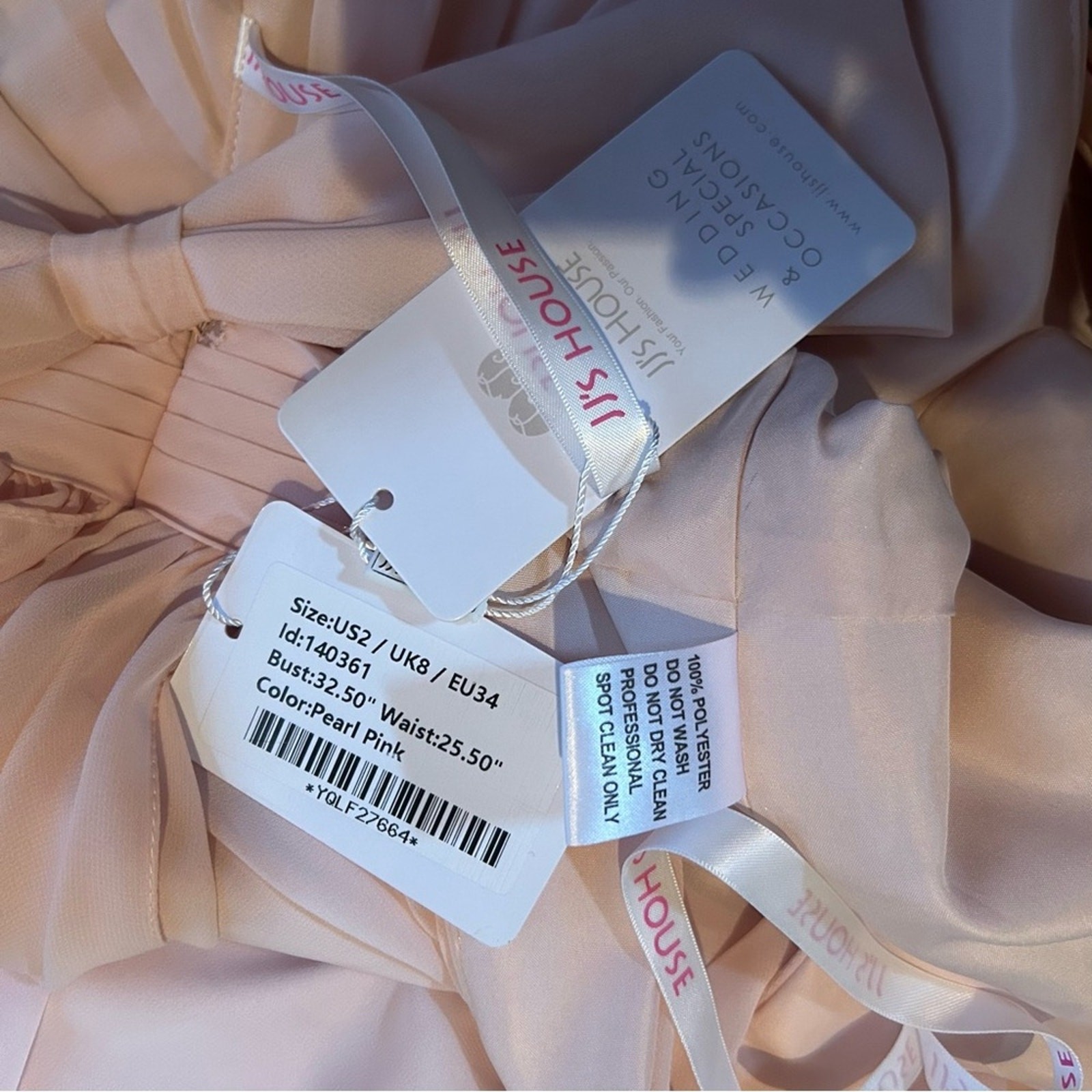 NWT JJ’s House Low Cut V Neck Open Crisscross Exposed Back w/ Bow Size 2