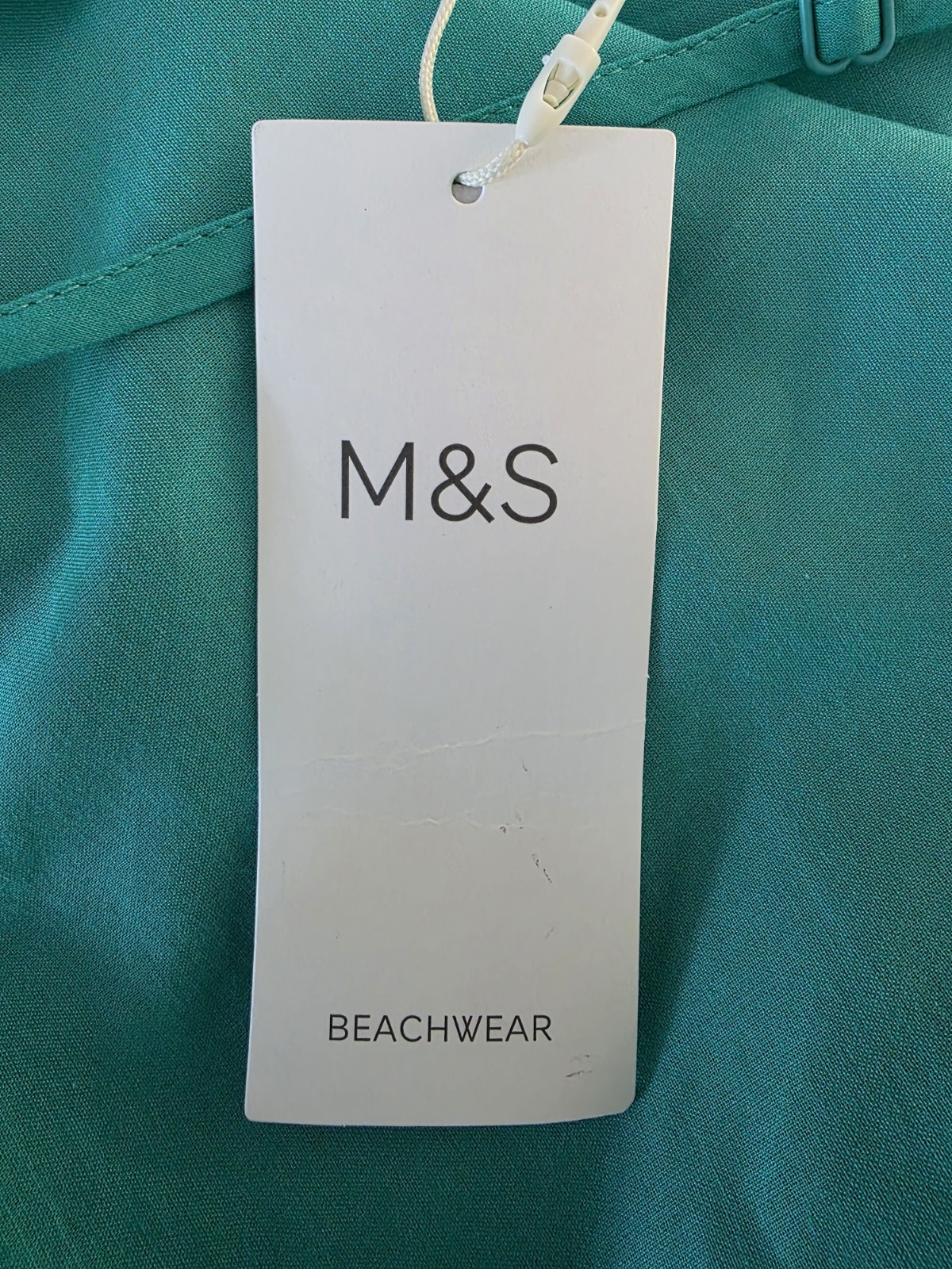 M&S Pure Cotton Strappy V-Neck Midaxi Beach Dress ~ Size 14