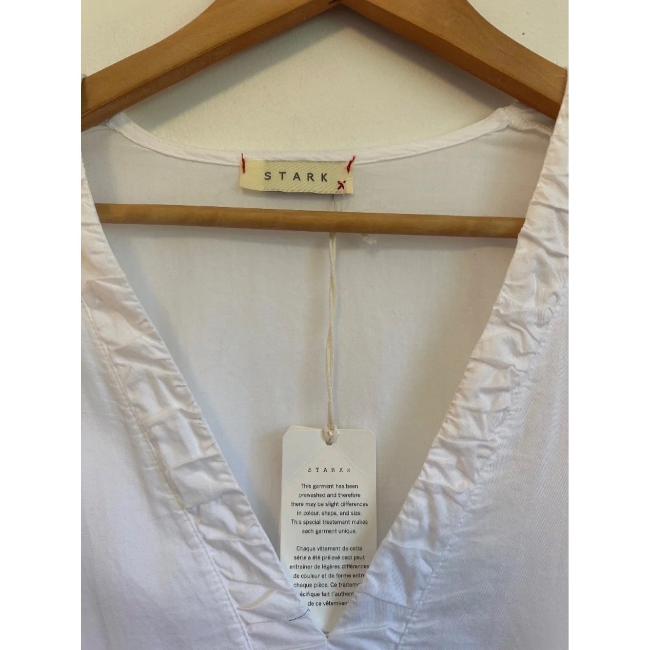 NWT STARK X White Cotton Ruffle Tiered Midi Dress | Size Small