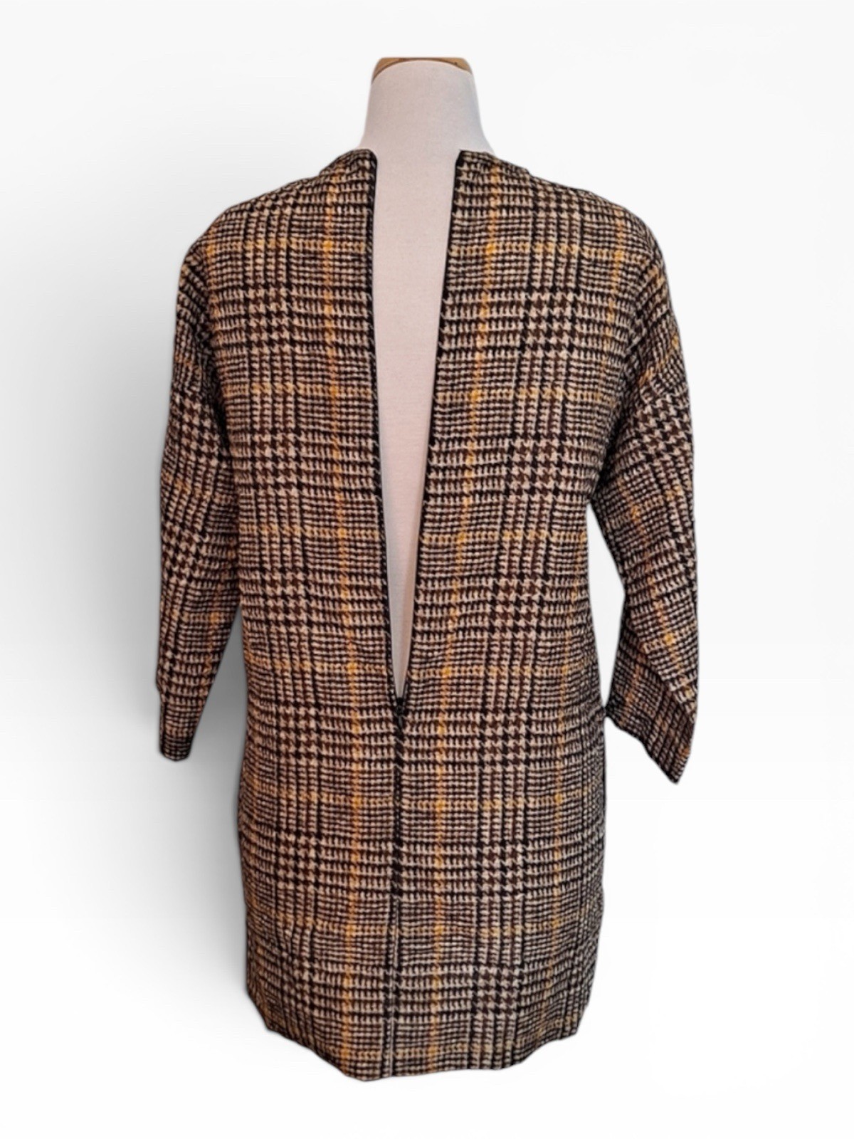 Archival Celine by Phoebe Philo 2011 Pre-Fall Silk Houndstooth Dress FR 34 US 2