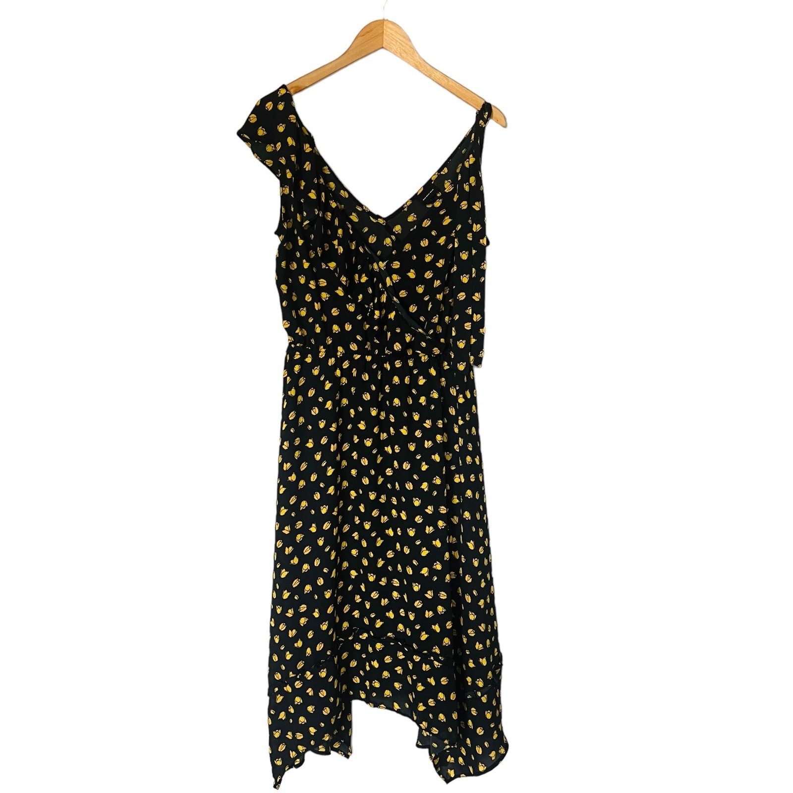 Who What Wear Floral Tie Shoulder Dress Size M Medium