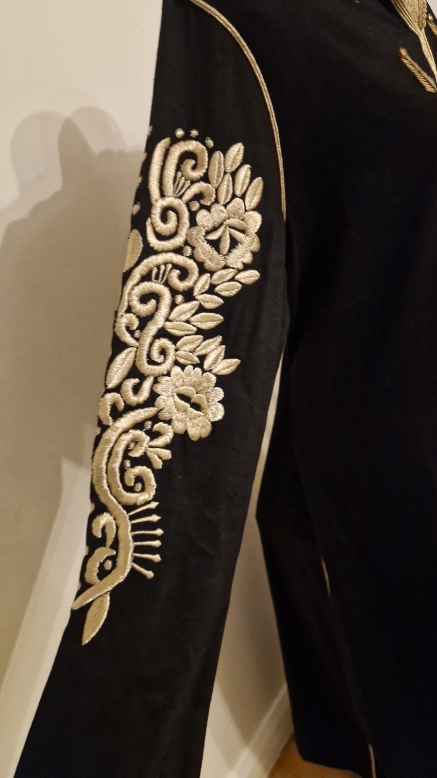 Tailor-Made Black Moroccan Jellaba – Mlefa Fabric