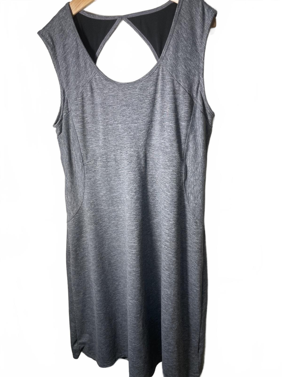 Prana Sleeveless Athletic Dress Open Back Built in Support Womens XL 124977 Gym