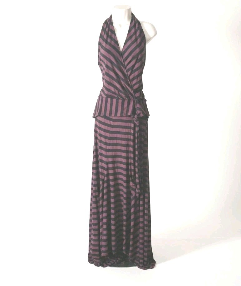 Ella Moss Striped Isla Strapless Maxi Dress Sz M