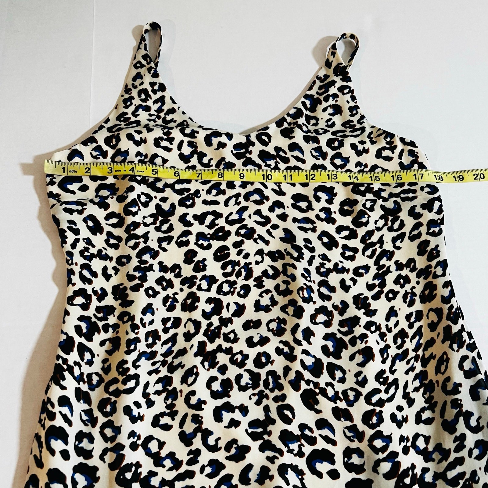 CAbi Leopard Mixed Print Sleeveless Flare Hem Dress Size XS Multicolor 5115