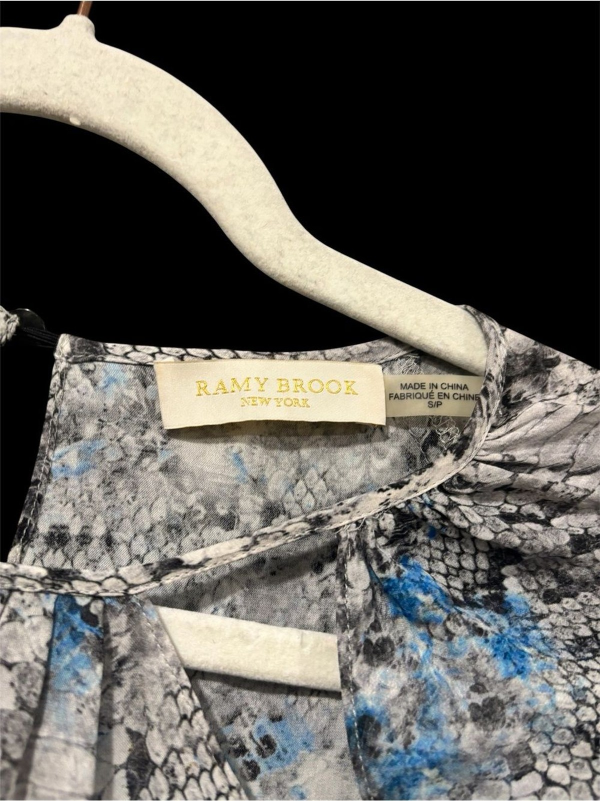 Ramy Brook Jeannie snakeskin 100% silk mini dress size Small