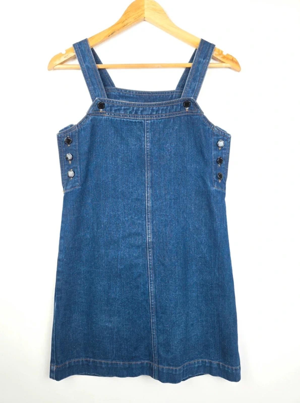 Miss Selfridge Denim Mini Dress Size 8 | Pinafore Dungaree Dress | Blue