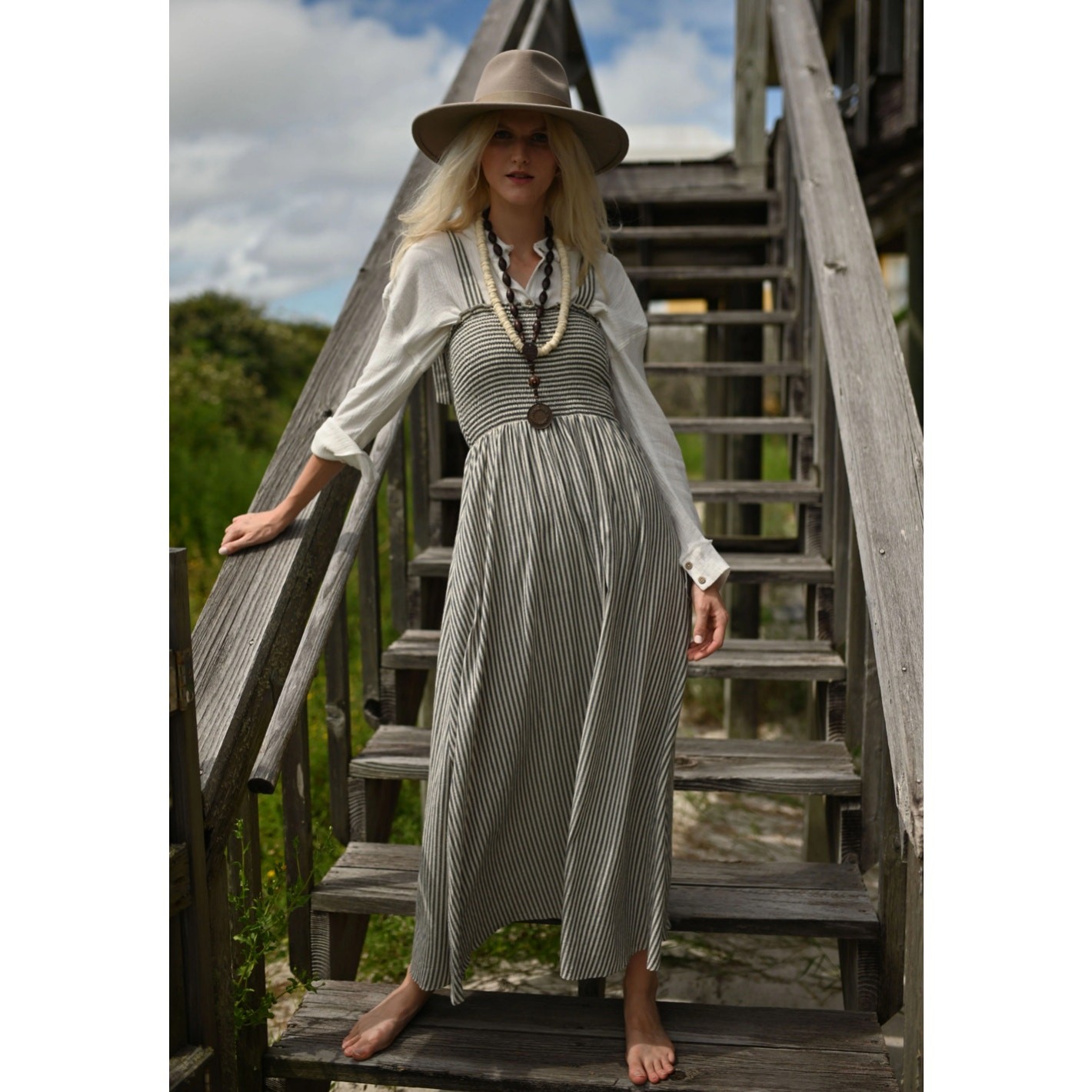Becasa Out West Maxi Dress Size Small