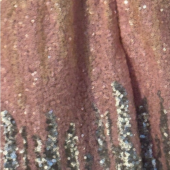 Ever New Melbourne Pink Silver Sequin Wrap Mini Dress Long Sleeve Size 8 US