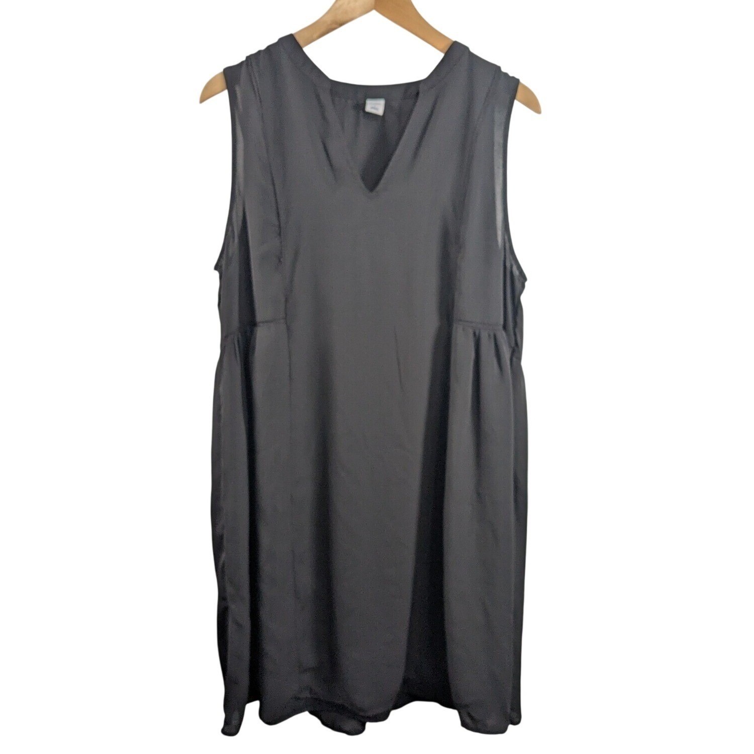 Old Navy Womens Empire Waist Lined Lace Detail Tank Dress sz L Black Knee Length
