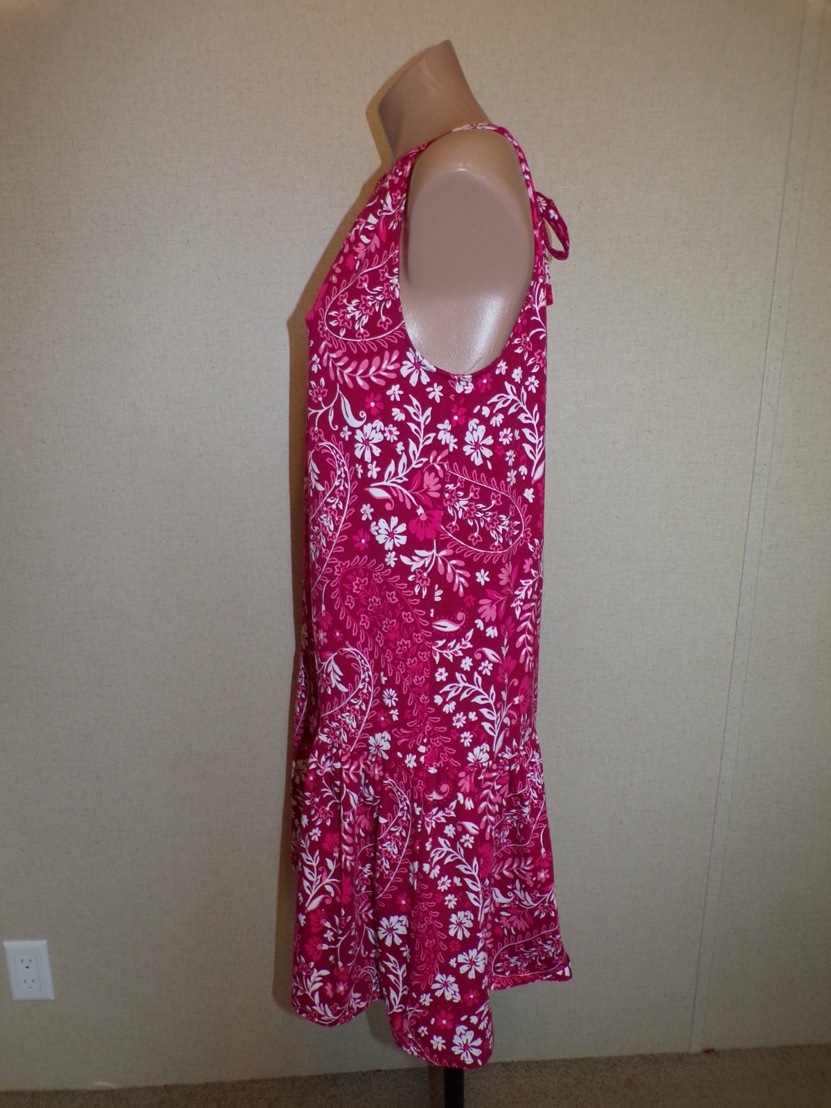 Ann Taylor Loft Pink Floral Cotton Modal Shift Dress Women’s Size Small