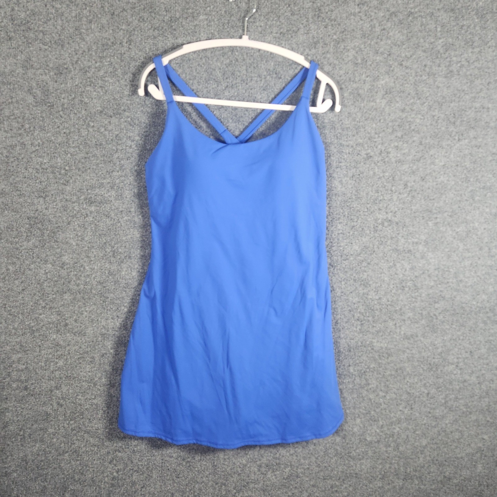 Halara Women Blue Easy Peesy Romper Dress Activewear Exercise Large 02632002