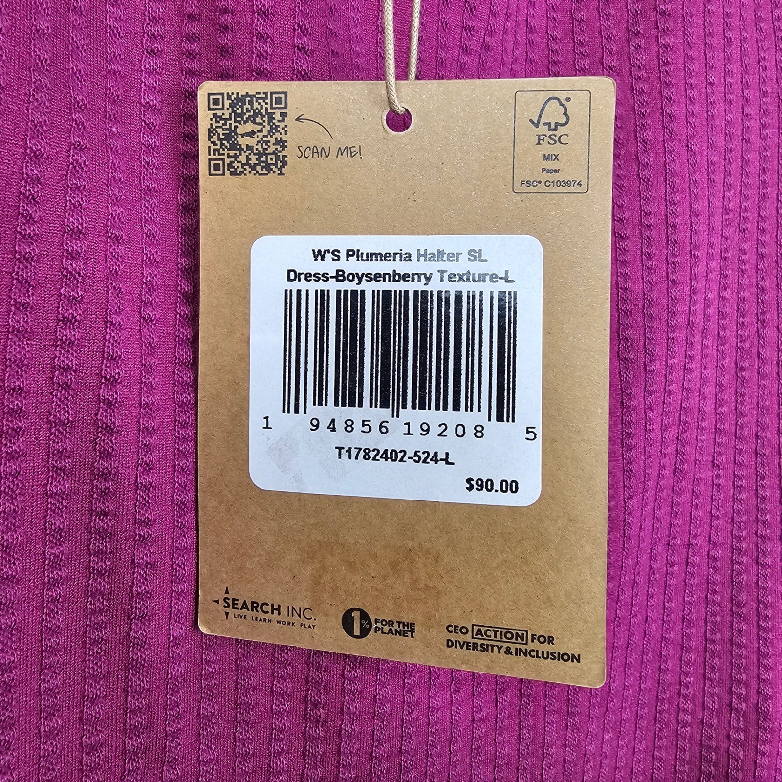 Toad&Co Halter Dress Women Large Boysenberry Sleeveless Pockets Support Bra