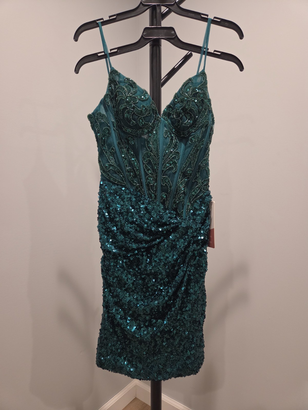 Stacees Homecoming Wedding Cocktail Dress Size 2 Dark Green