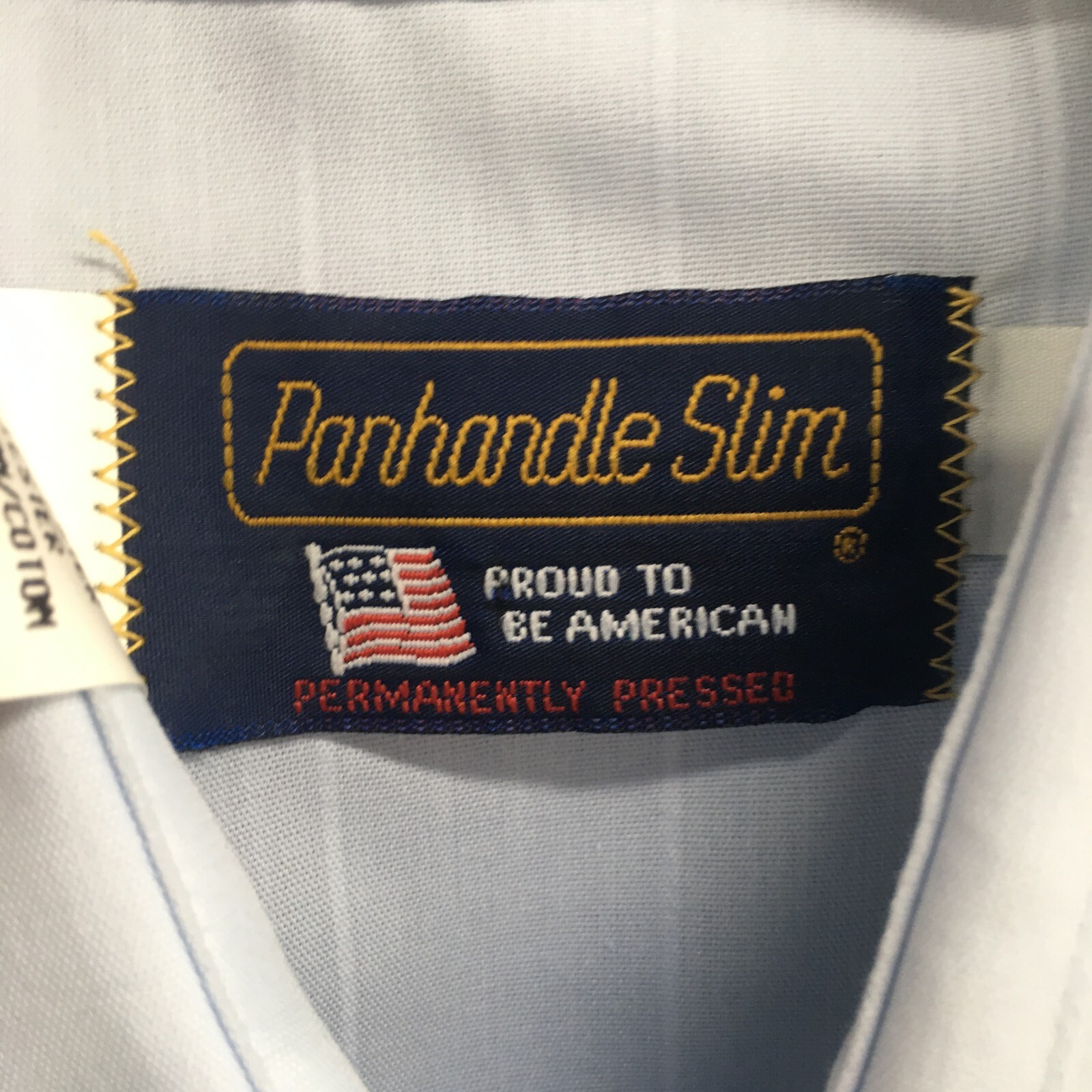 Panhandle Slim Button-Up Long Sleeve Mens 17.5 Collared Embroidered Blue NEW