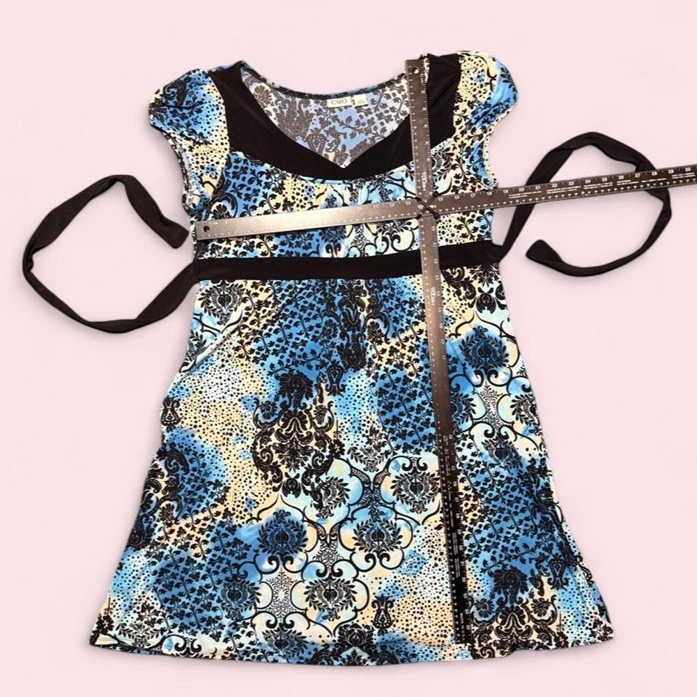 Cato multicolor floral and damask print dress