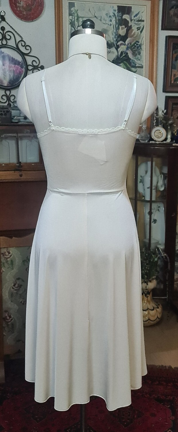 Michal Negrin Great Wrap White Dress Floral Pattern With Slip- Size “M”