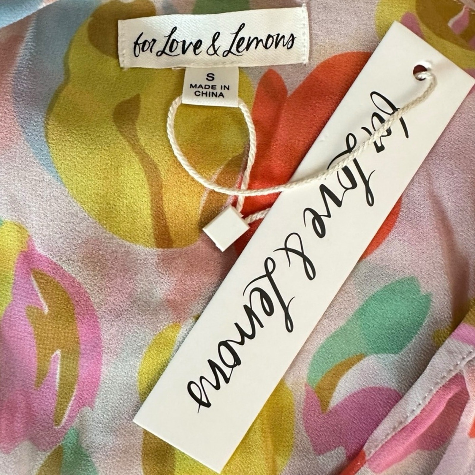 For Love & Lemons Desmona Floral Midi Dress Size Small NWT Dainty Coquette