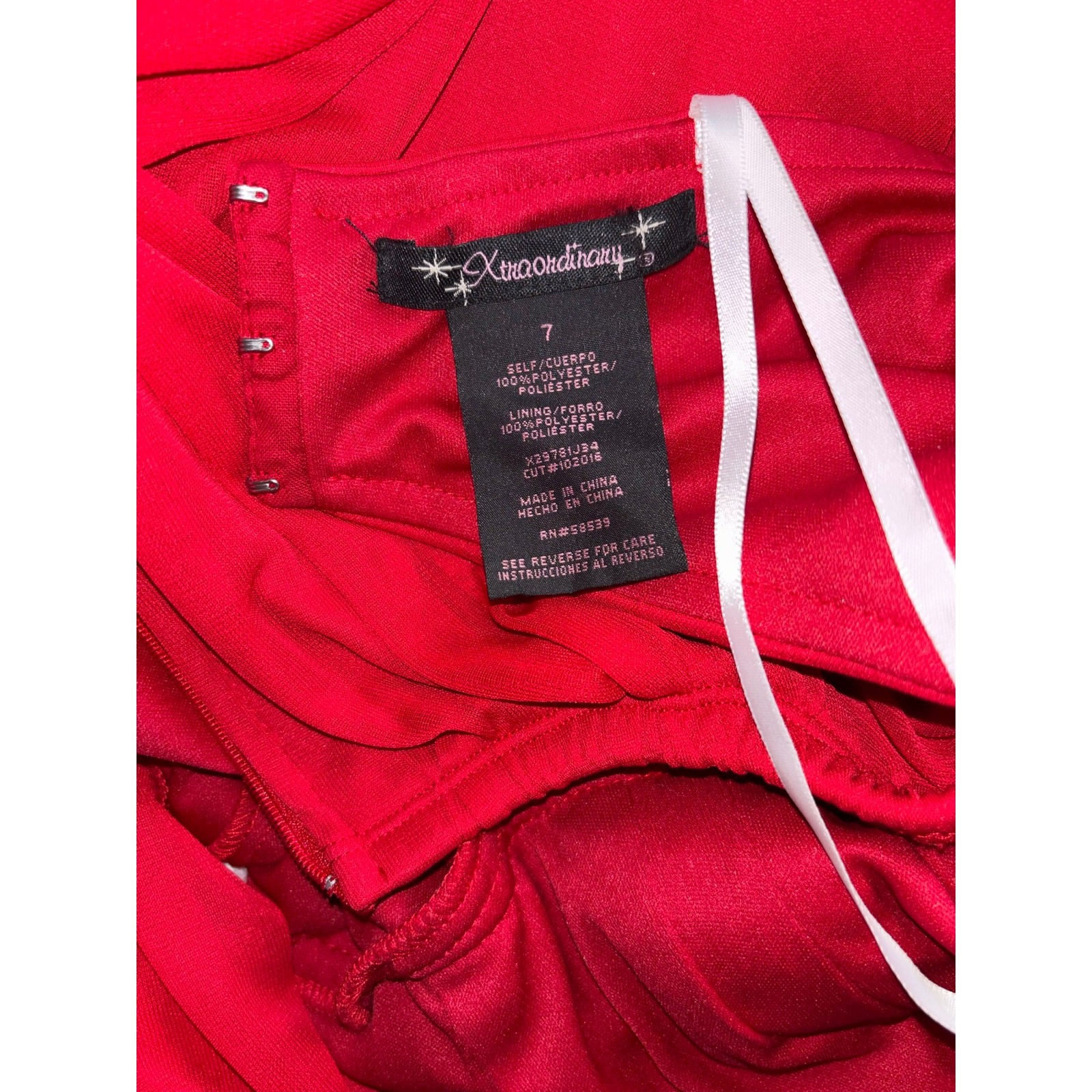 Red Strapless Rhinestone Homecoming Dress Fit & Flare Party Dress Size 7 (S)