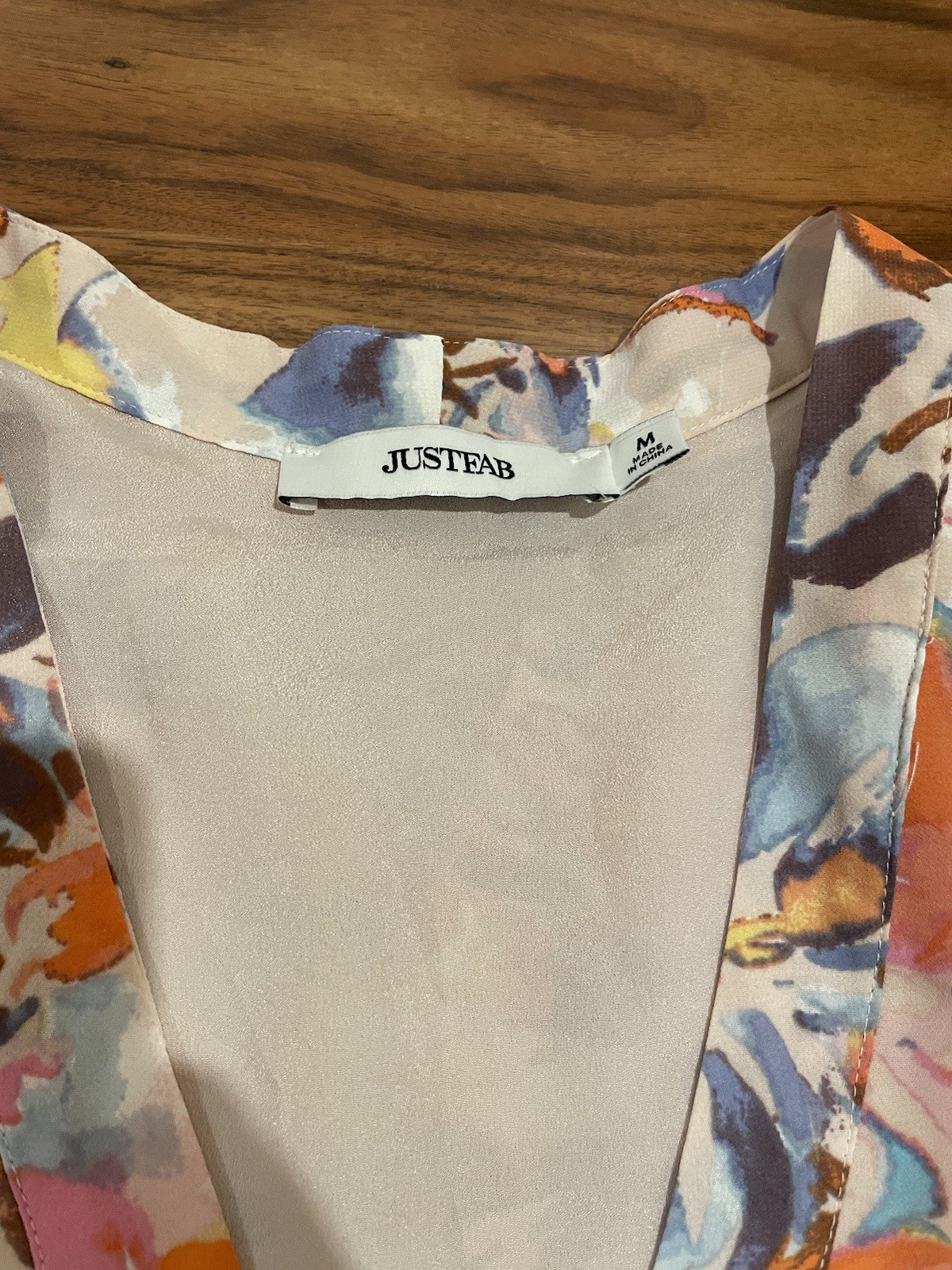 JustFab Pink Multicolor Floral Print Knee Length Dress Medium