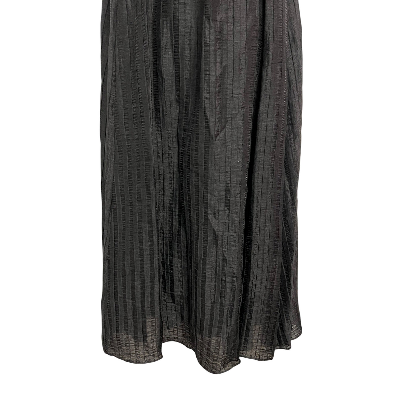 J.Crew Collection Maxi Dress Womens 6 Black Linen Blend Ruffle Empire Waist NWT