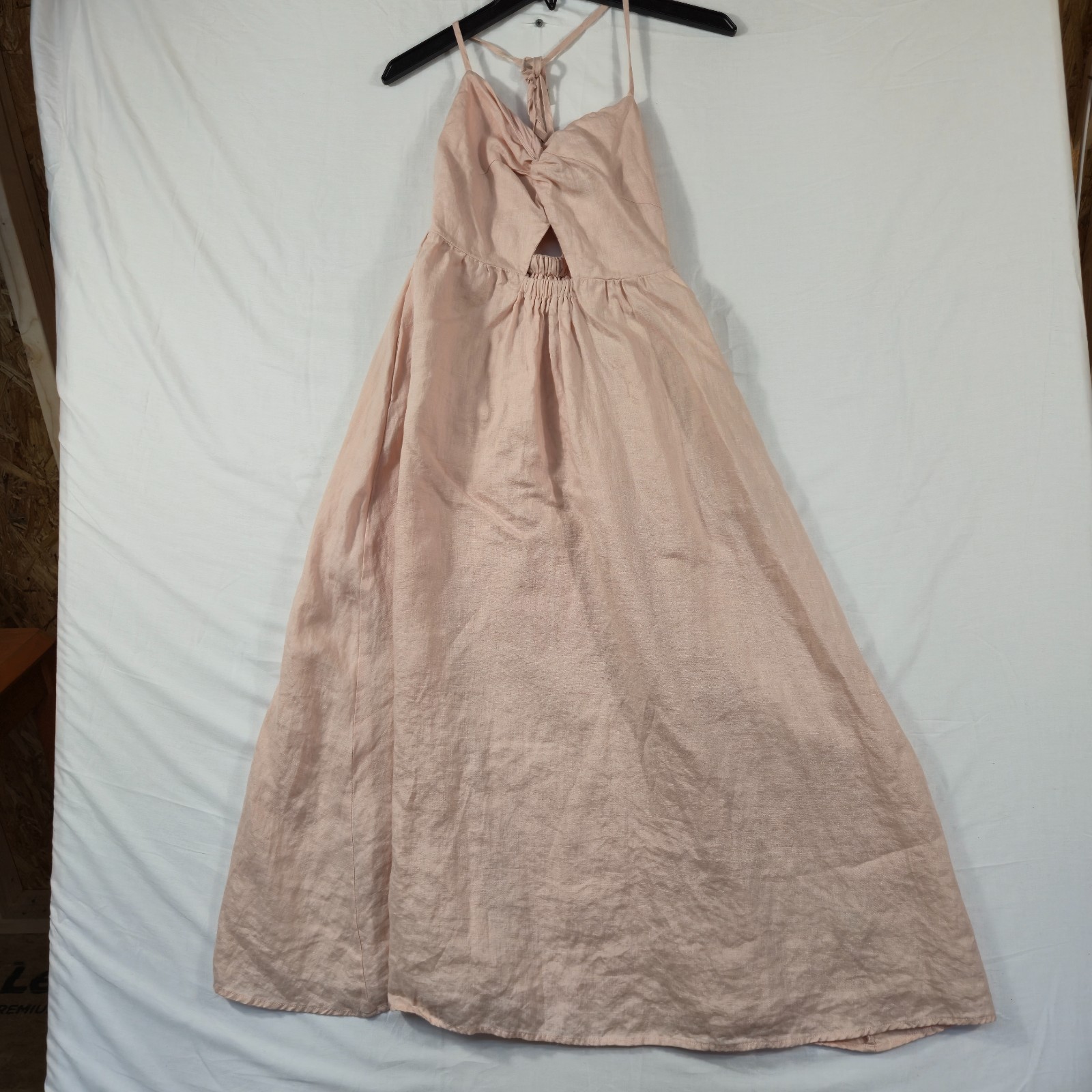 Sancia Alessa Dress Womens Small Primrose Lined Spaghetti Strap Lace Up Back