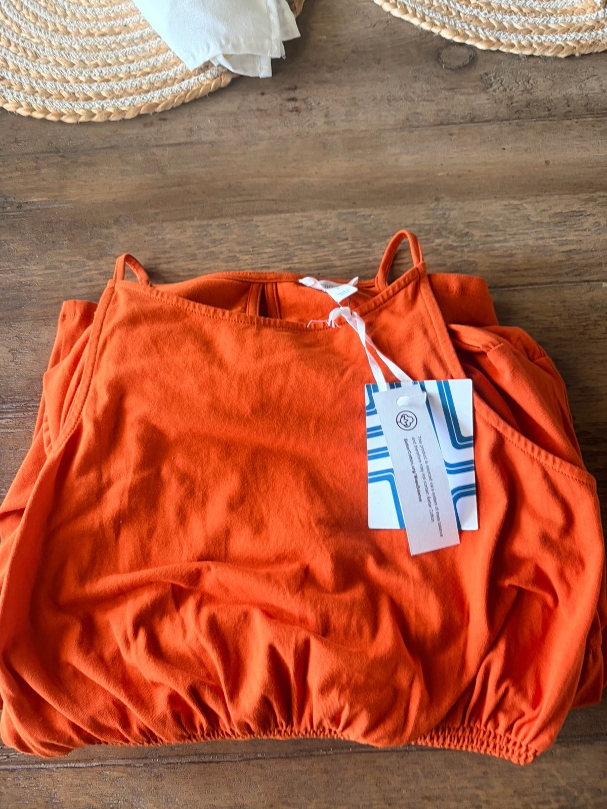 Market Spruce Burnt Orange Halter Neck Dress w/ Peak-a-boo Back Cut Out