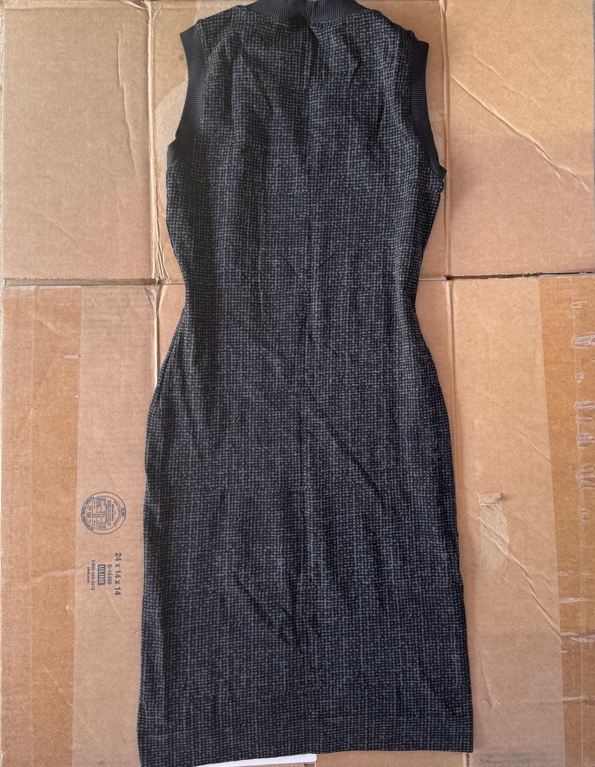 Wolford Black Print Sleeveless Knee Length Polyamide Elastane Dress Size XS