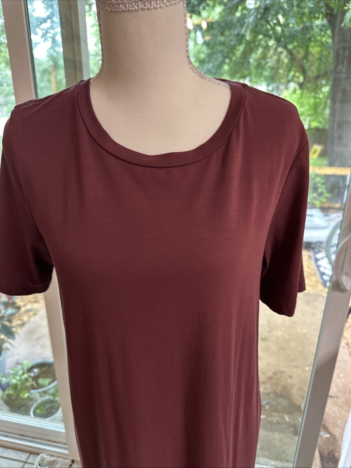 Mod Ref Burgundy Size Medium Maxi With Side Slits A118