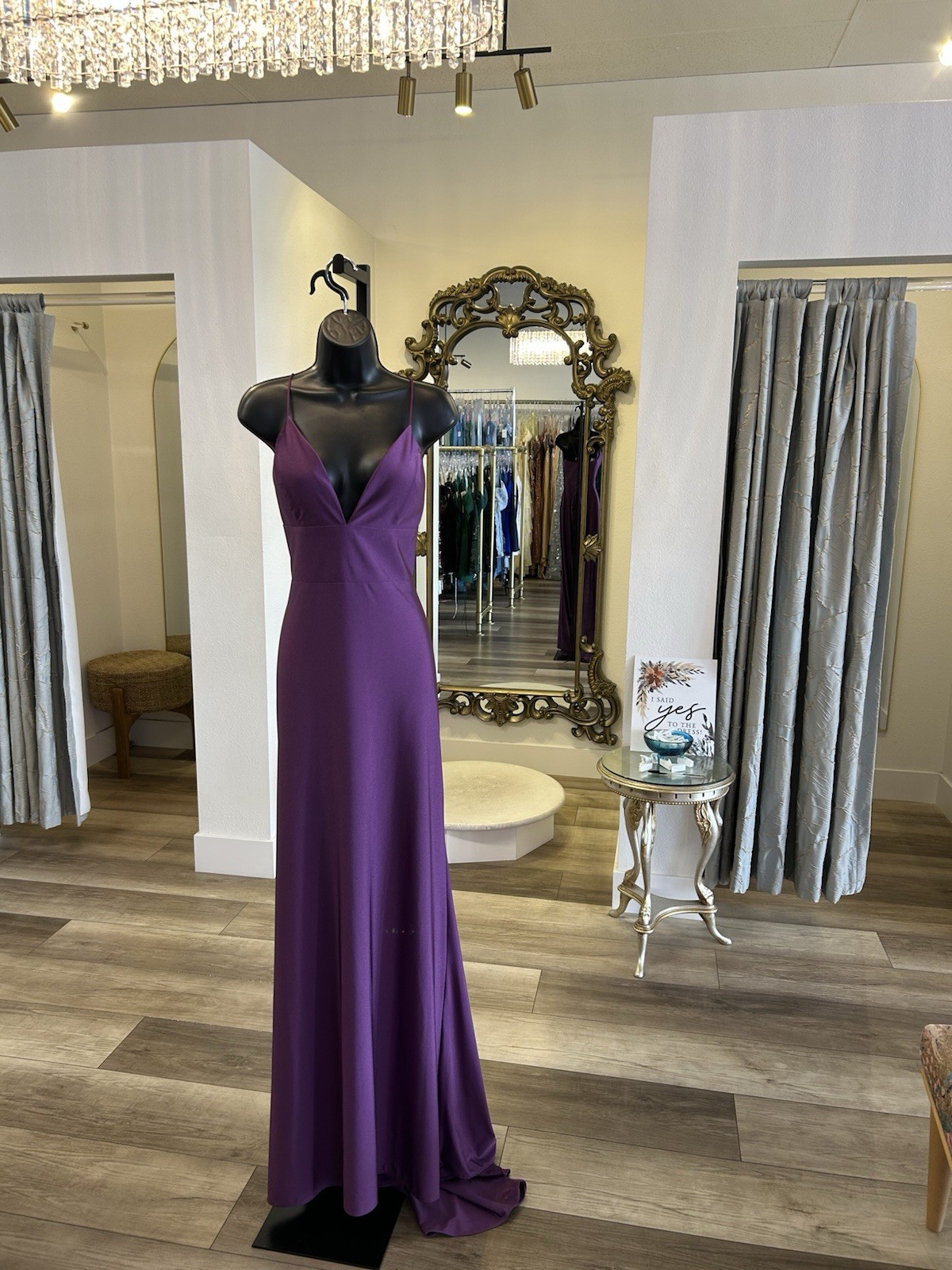 New Eggplant Purple Gown Size 12
