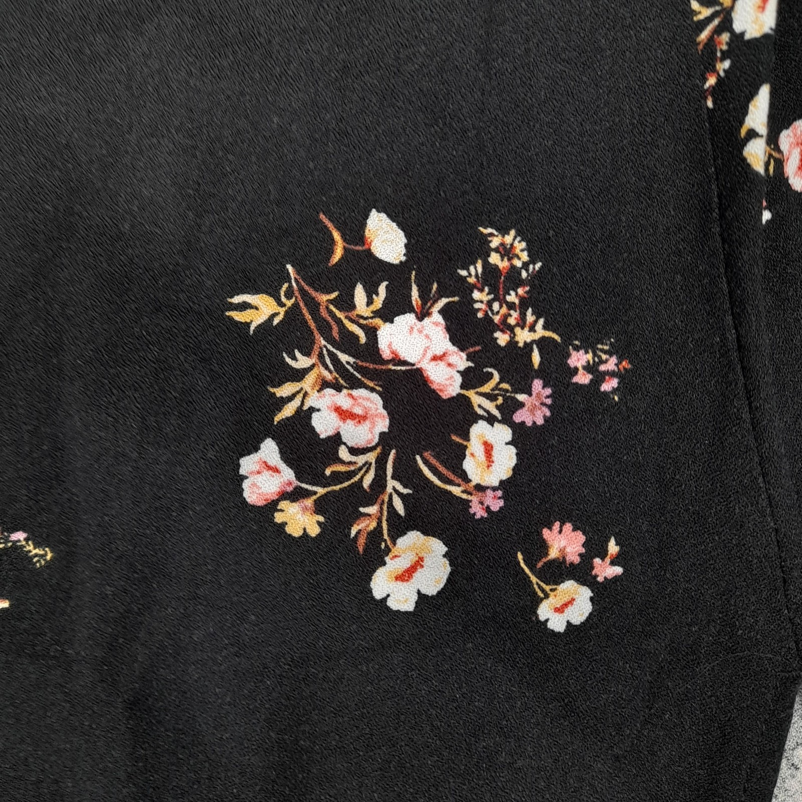 Abercrombie & Fitch Floral Midi Dress Women’s XS Black Side Split Slip Dress