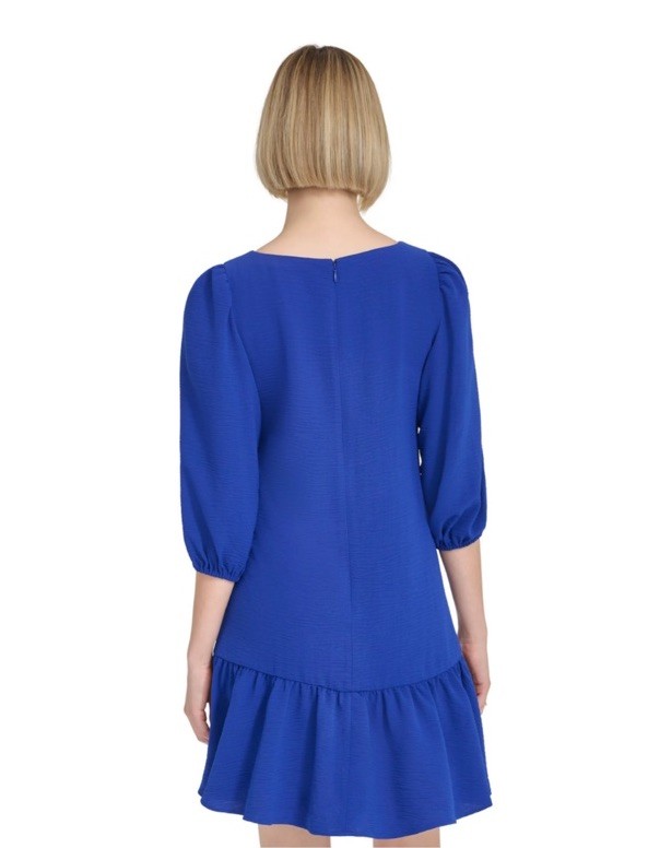 Harper Rose Ultramarine Balloon Sleeve Shift Dress Back Zipper Women’s 10
