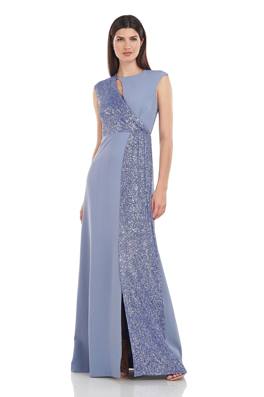 JS Collections Women’s Kendall Cut Out A-line Gown Denim 8