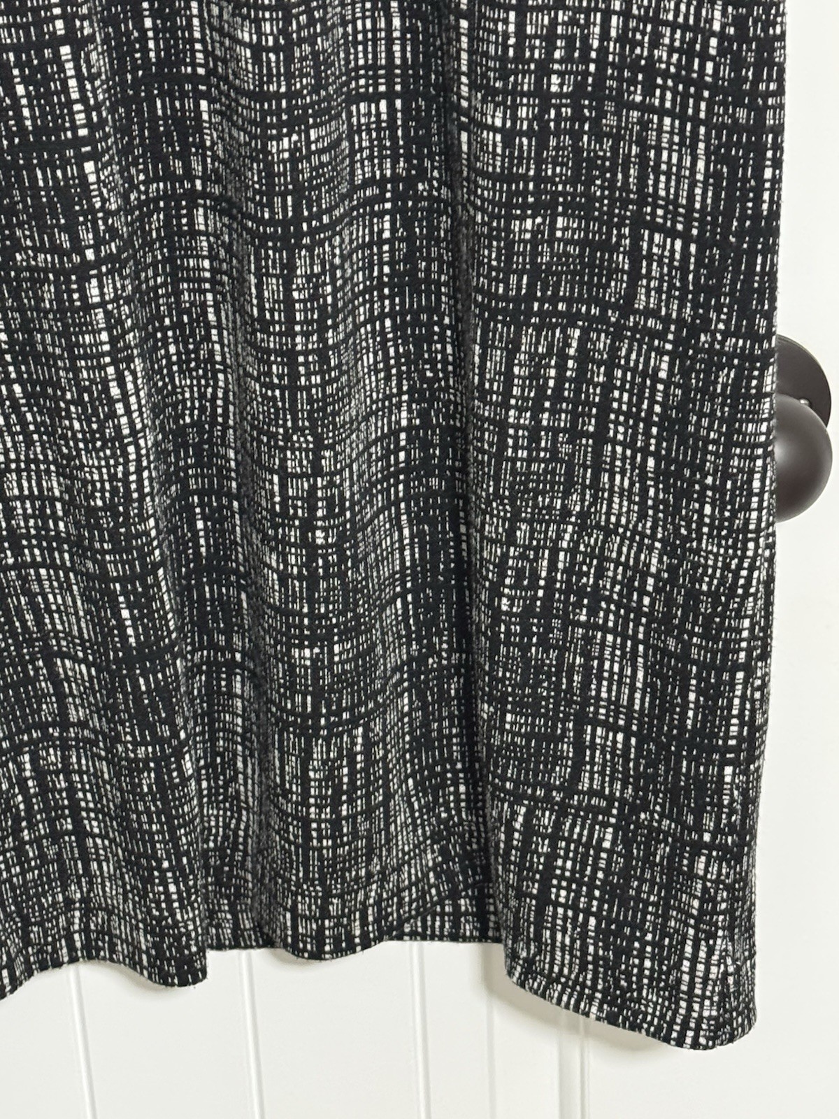 Coldwater Creek Sleeveless Check Ponte Knit Dress Size 6 Black White
