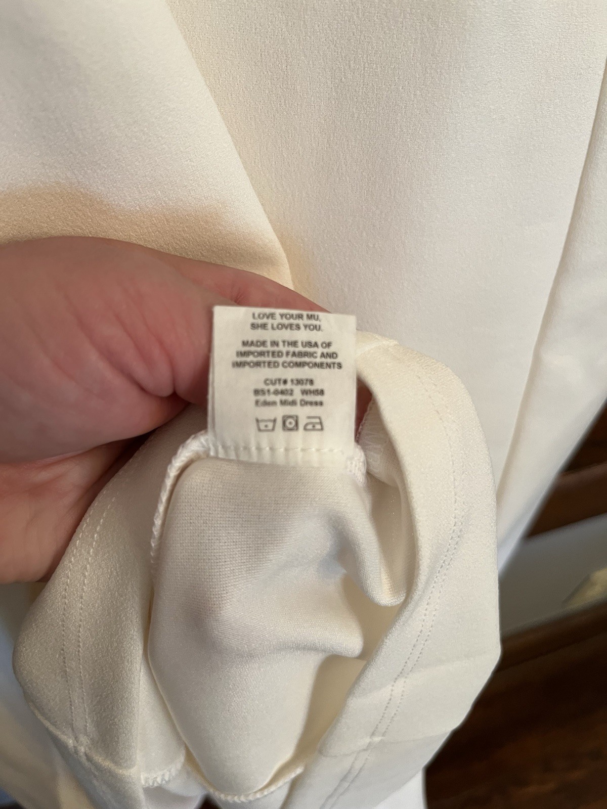 Show Me Your Mumu Eden Midi White Ivory Stretch Dress *Current Style* Size Med