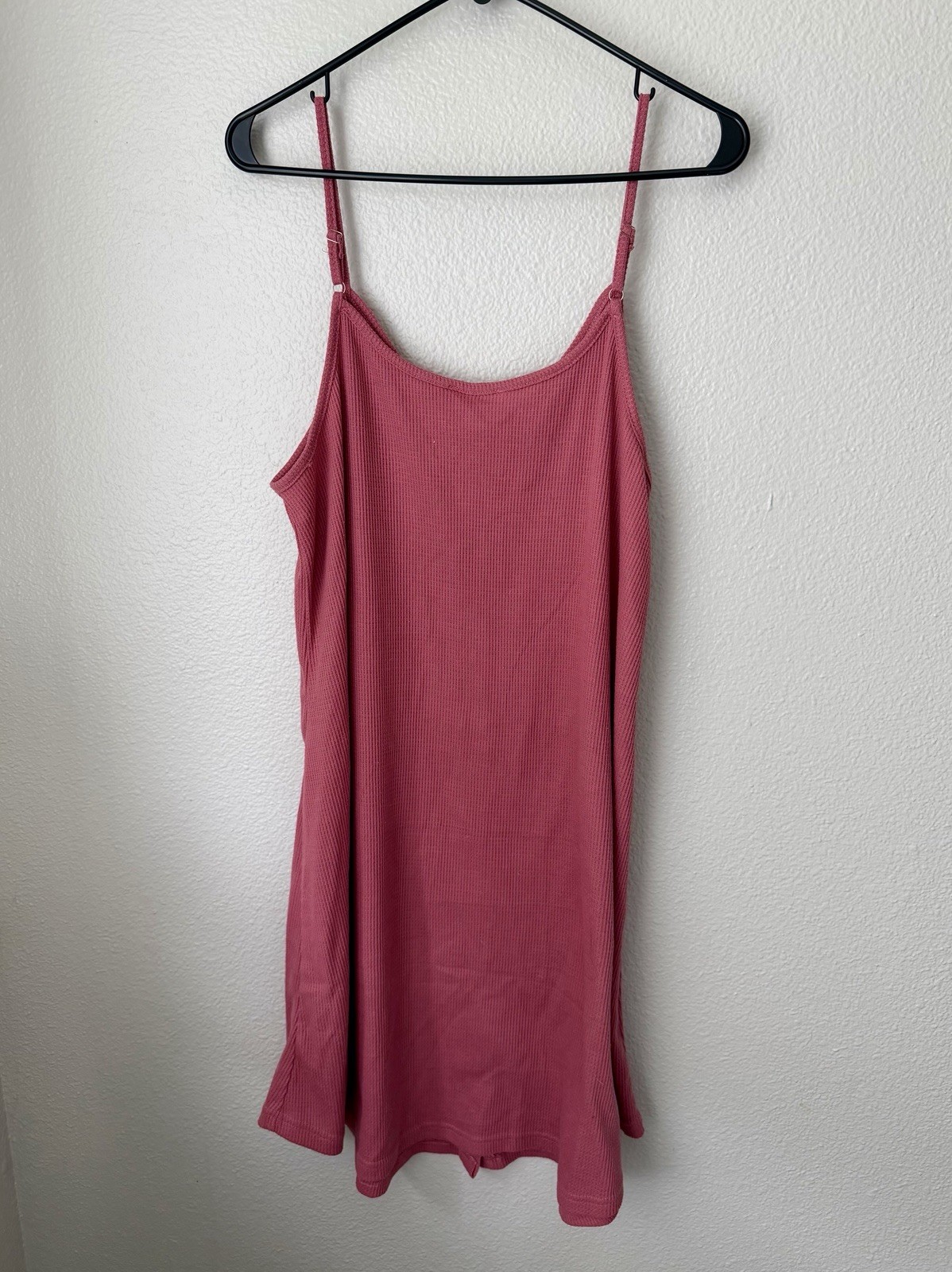 Pink Ekouaer Spaghetti Strap Button Up Dress – Size Large Tank Dress