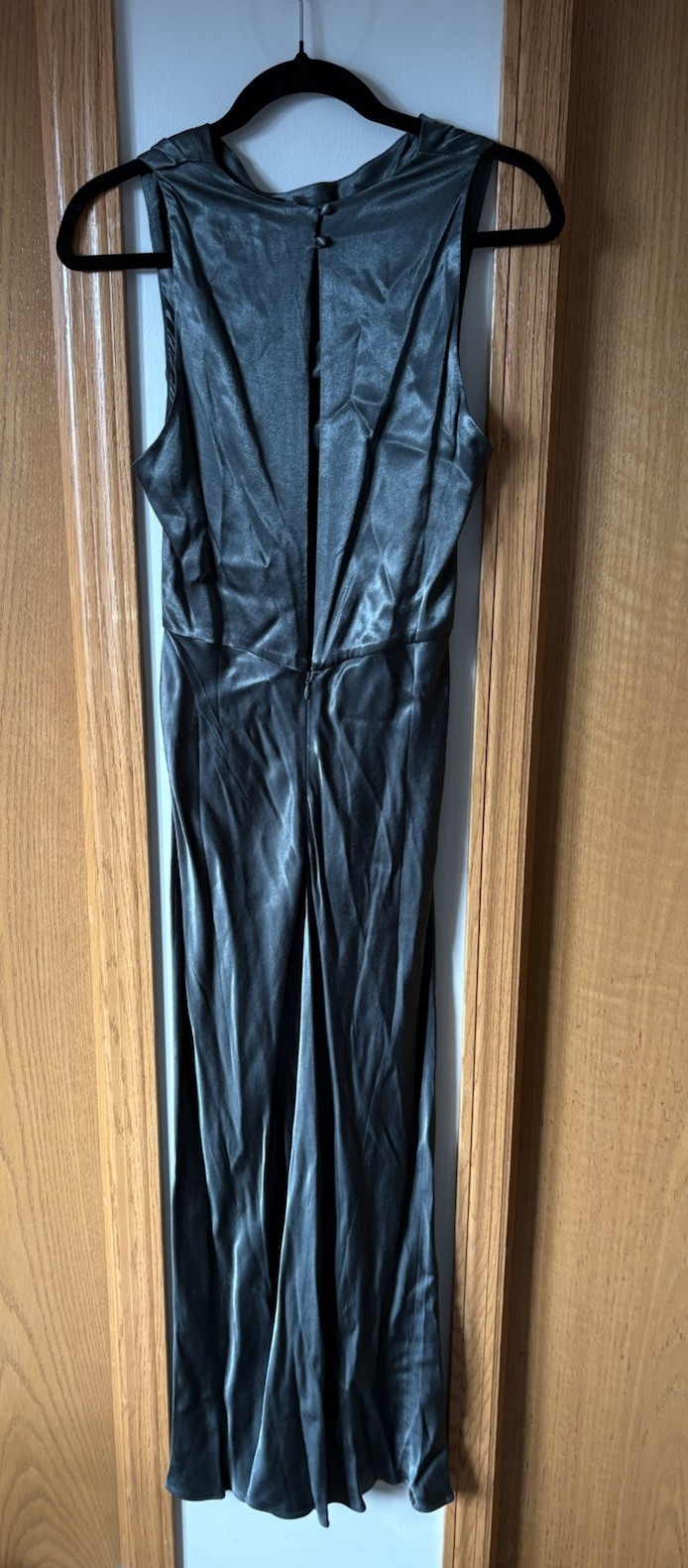 Shona Joy La Lune High Neck Bias Midi Dress Size 6 Sleeveless Olive Green NWT