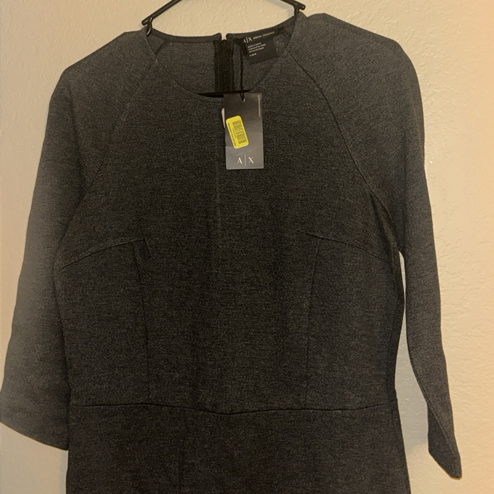 A|X ARMANI EXCHANGE Pique Dress Size Large Black New