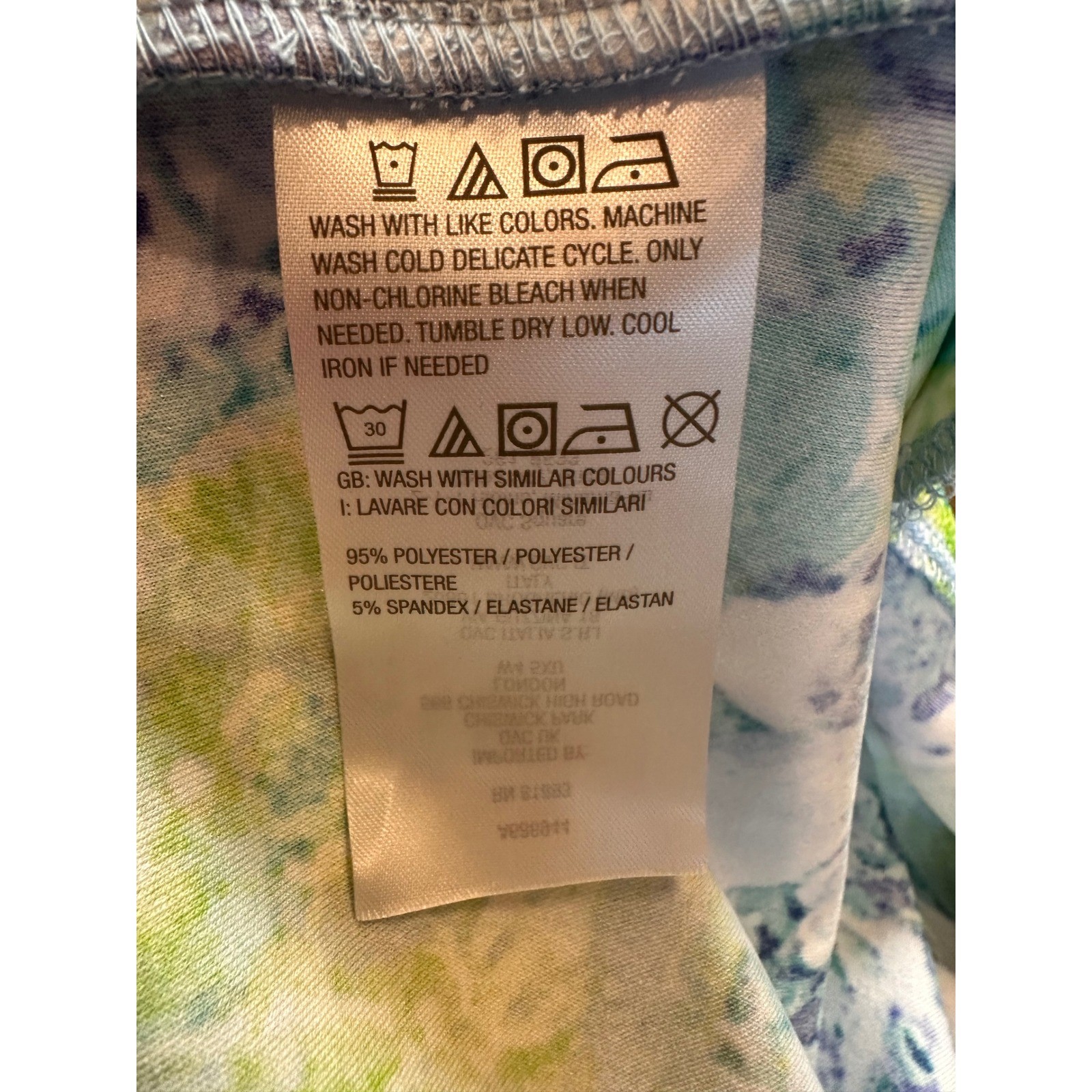 Isaac Mizrahi Live Floral Button Down Midi Dress Blue Green Belted Petite Medium