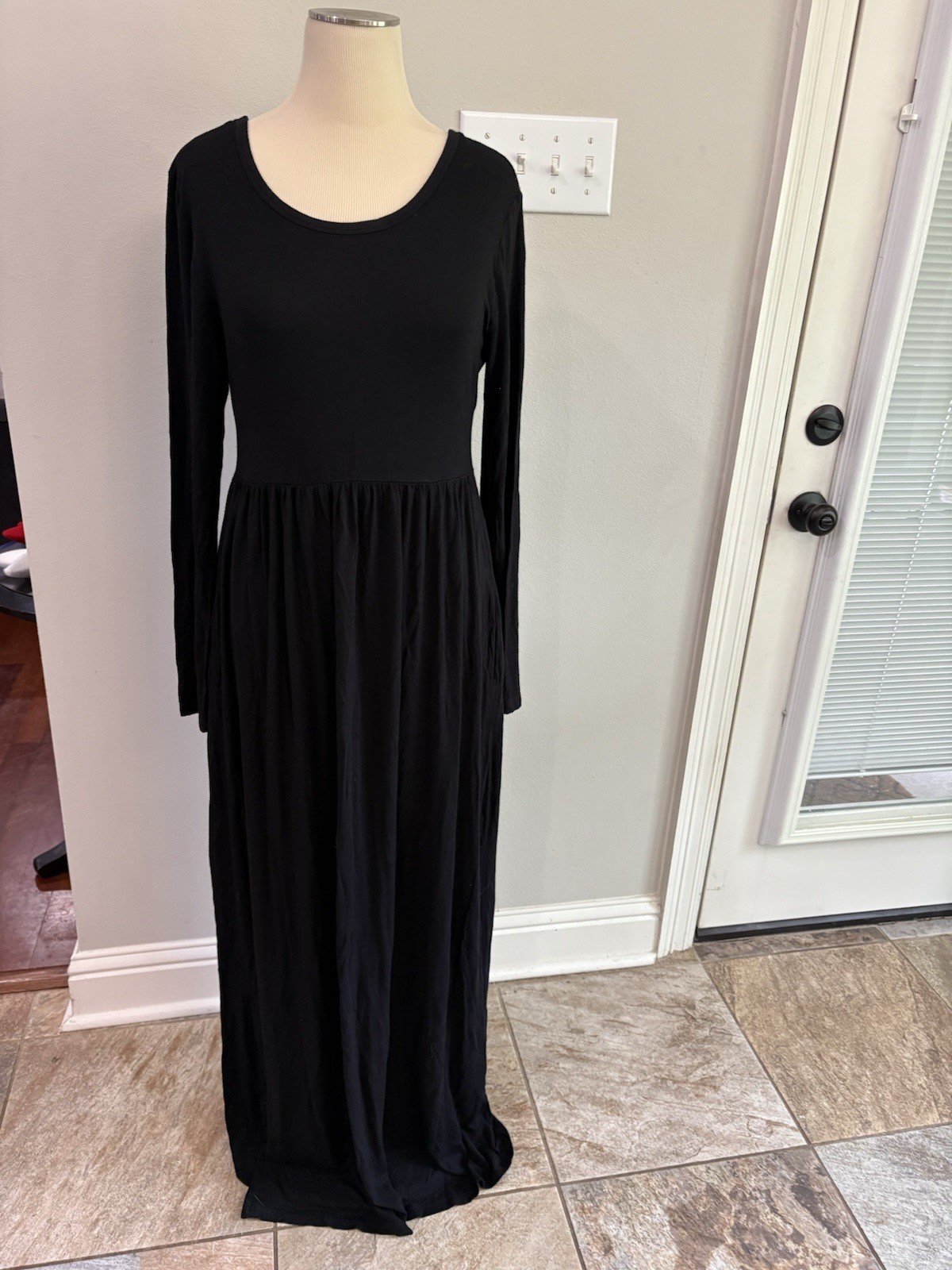Viishow Black Long Sleeve Long Maxi Dress In Woman’s Large GUC