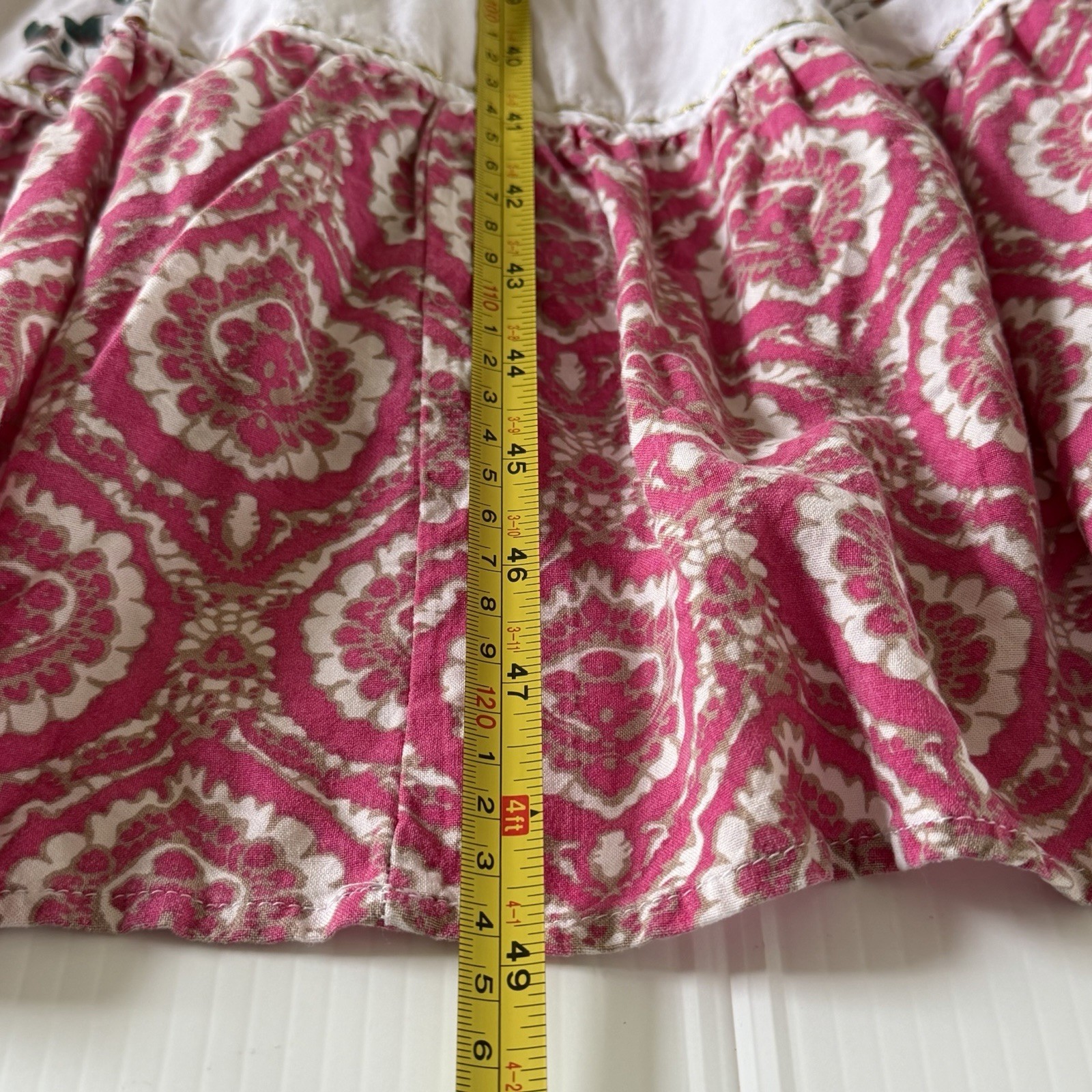 Chelsea & Theodore Boho Pink Maxi Dress Women’s XL Sleevless Tiered Mixed Prints