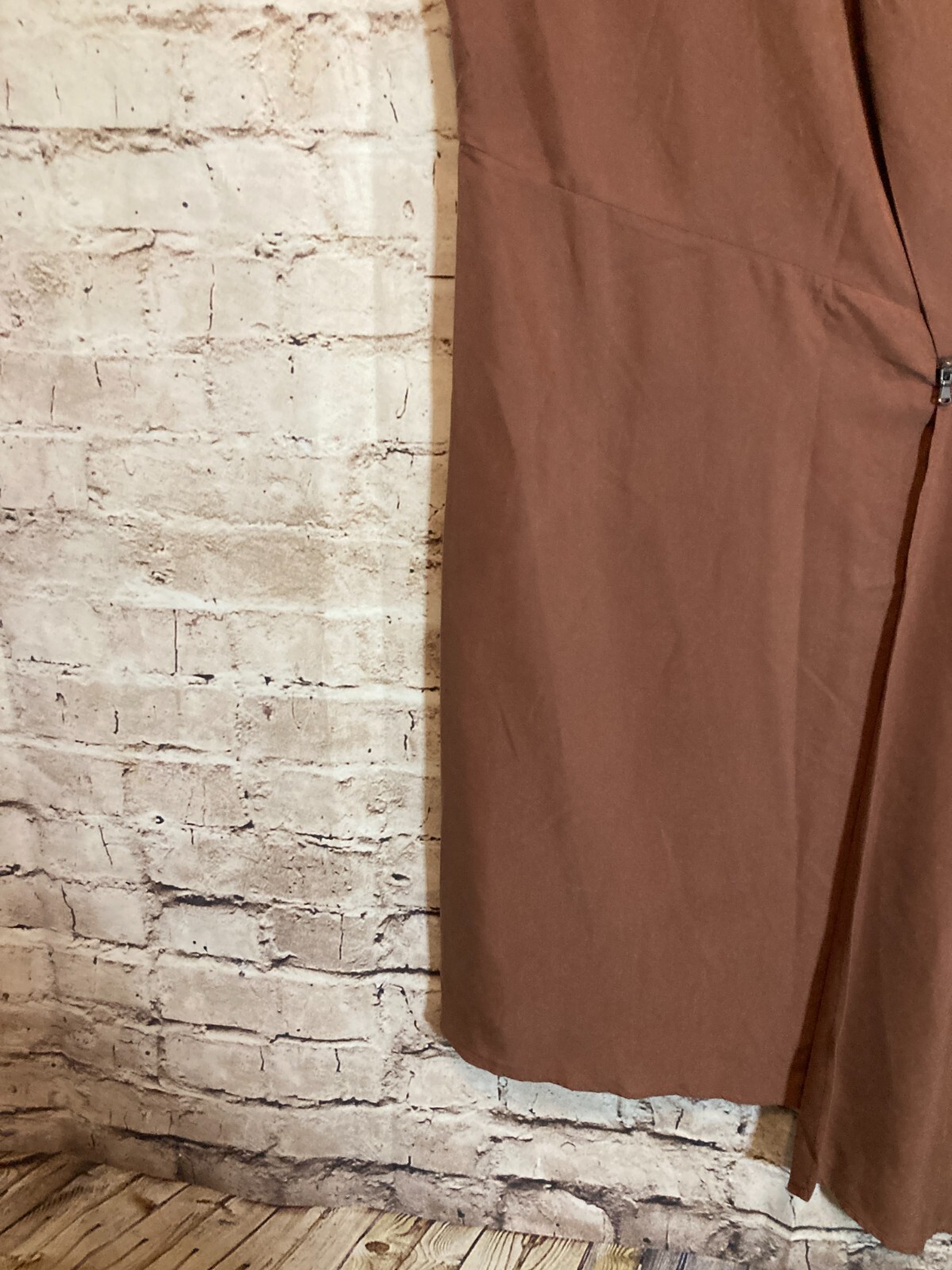 Mod Ref Dress Womens Medium Midi Chocolate Brown Lightweight Modal Asymmetric