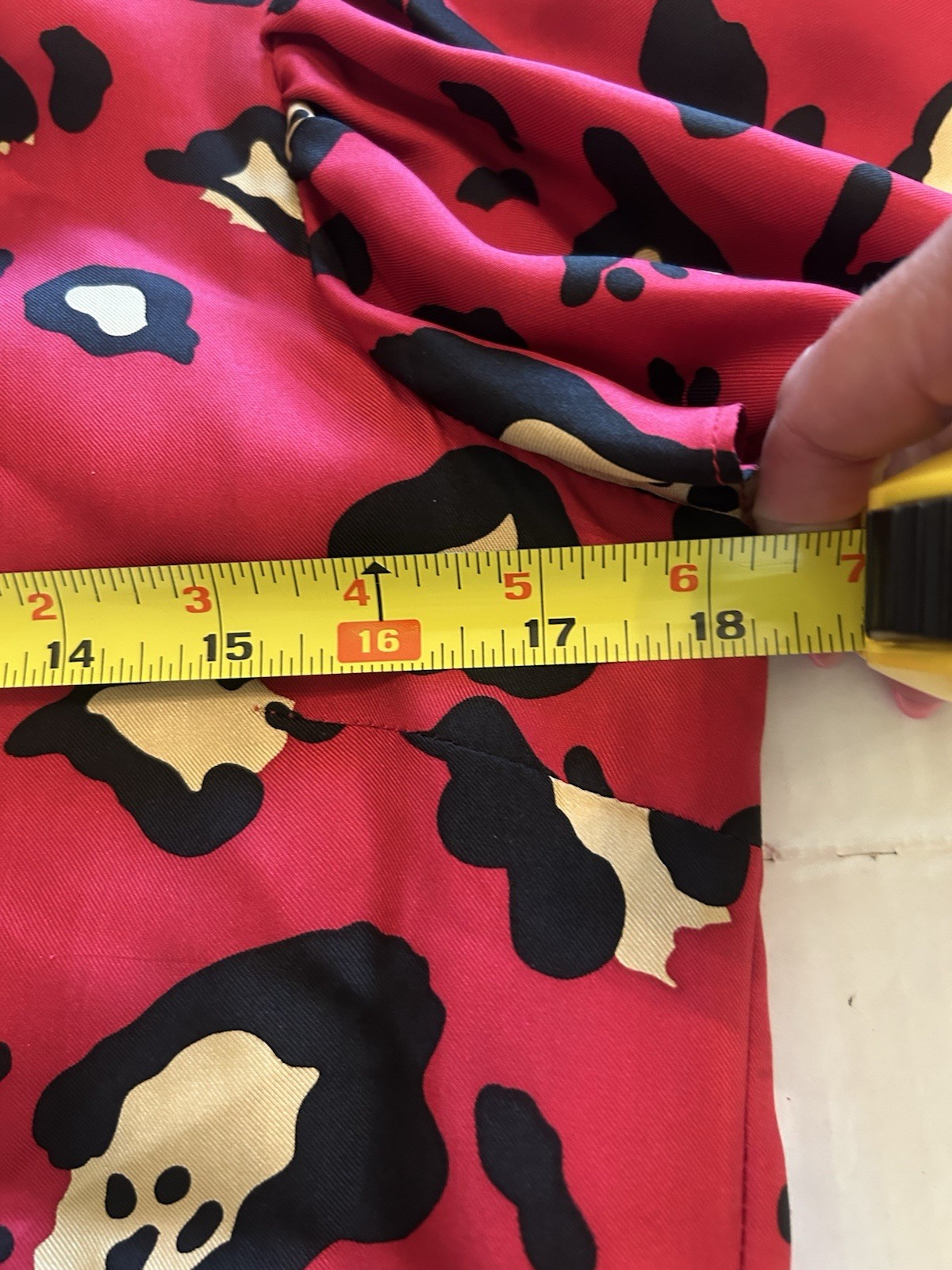 Britt Ryan Dress Red Leopard Print 100% Silk Shift Short Sleeve Lined Size 4 EUC
