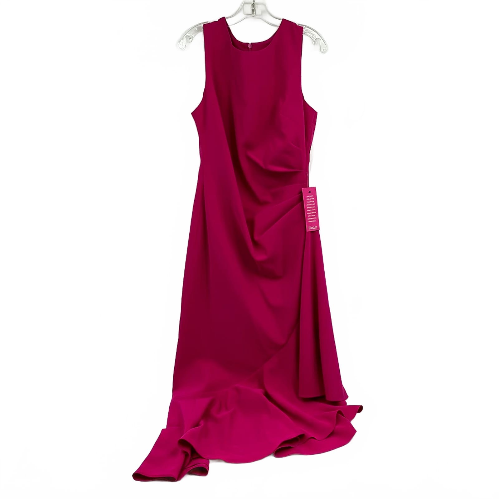 Eliza J Pink Maxi Dress | Synthetic, Regular 14 (Plus) Asymmetric Hem